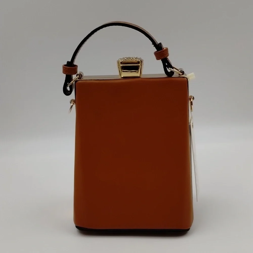 Sophisticated Brown Baby Bag with Gold Accents
